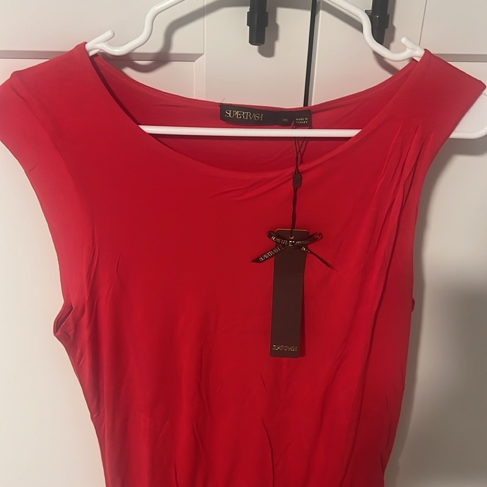 Supertrash Vibrant Red Midi Dress - Picture 3 of 4
